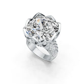 Sterling Silver Semi Mount Ring Setting Cushion CU 18X18mm DHJ