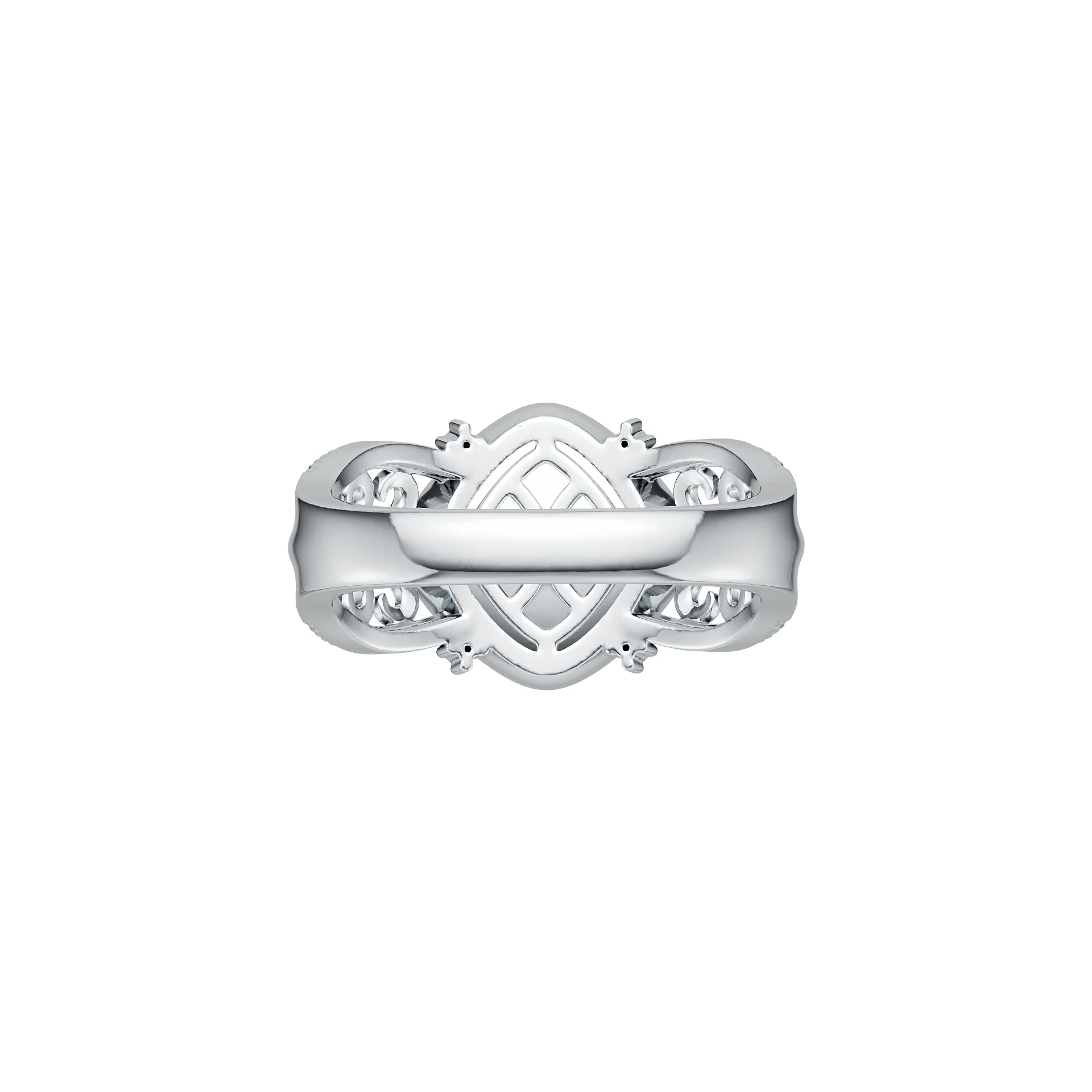 Sterling Silver Semi Mount Ring Setting Cushion CU 10X10mm Cabochon DHJ