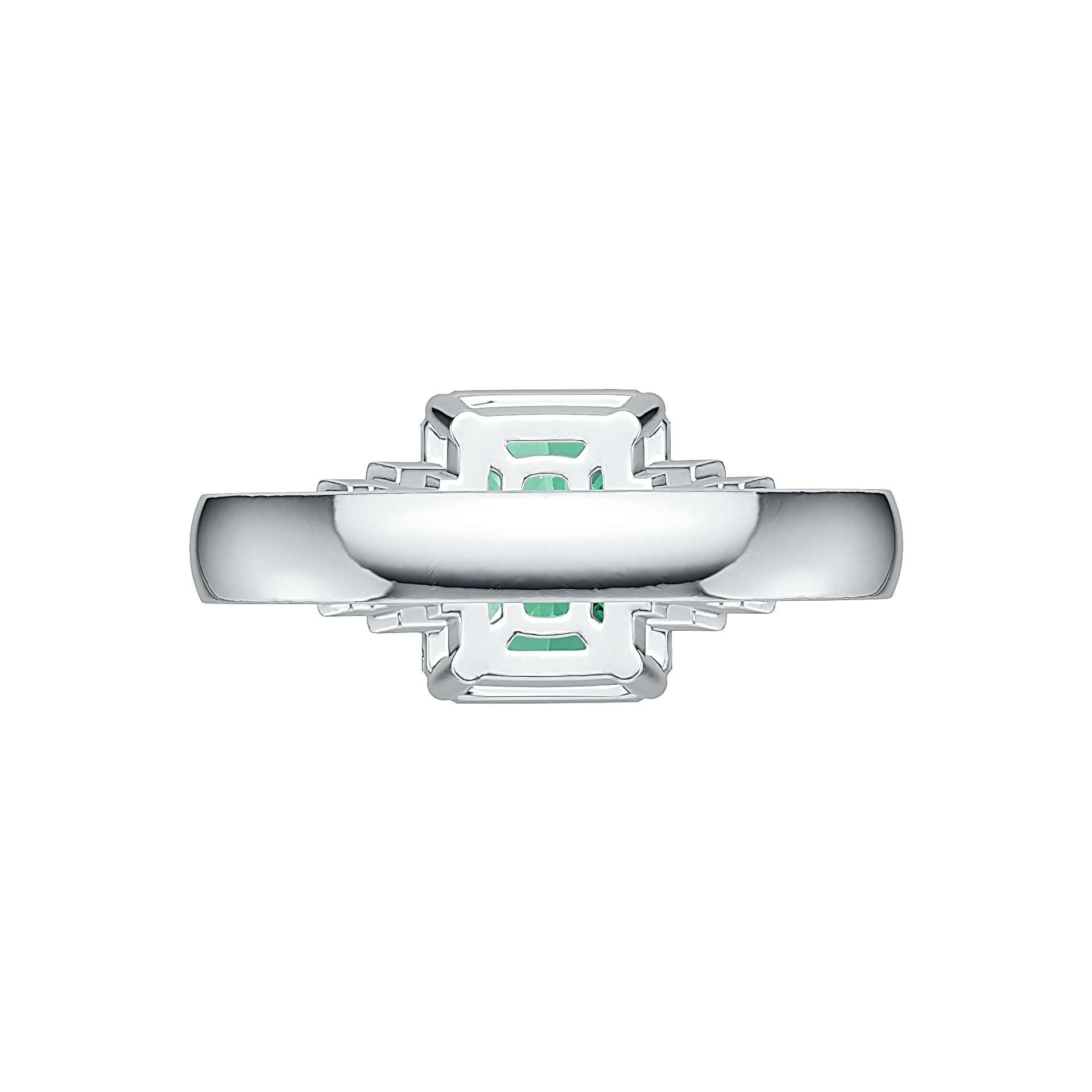 Sterling Silver Semi Mount Ring Setting Emerald OCT 10x8mm Syzjewelry