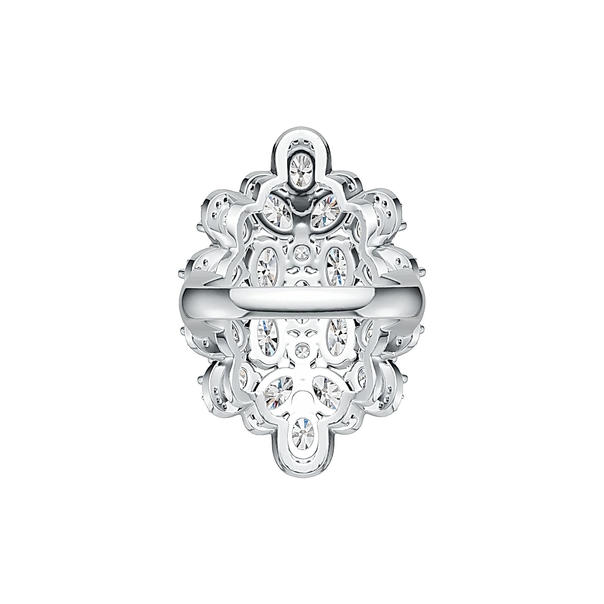 Sterling Silver Semi Mount Ring Setting Oval OV 6X4mm DHJ