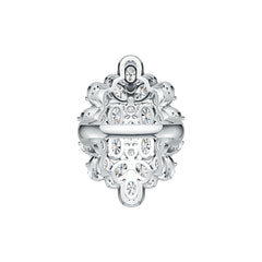 Sterling Silver Semi Mount Ring Setting Oval OV 6X4mm DHJ