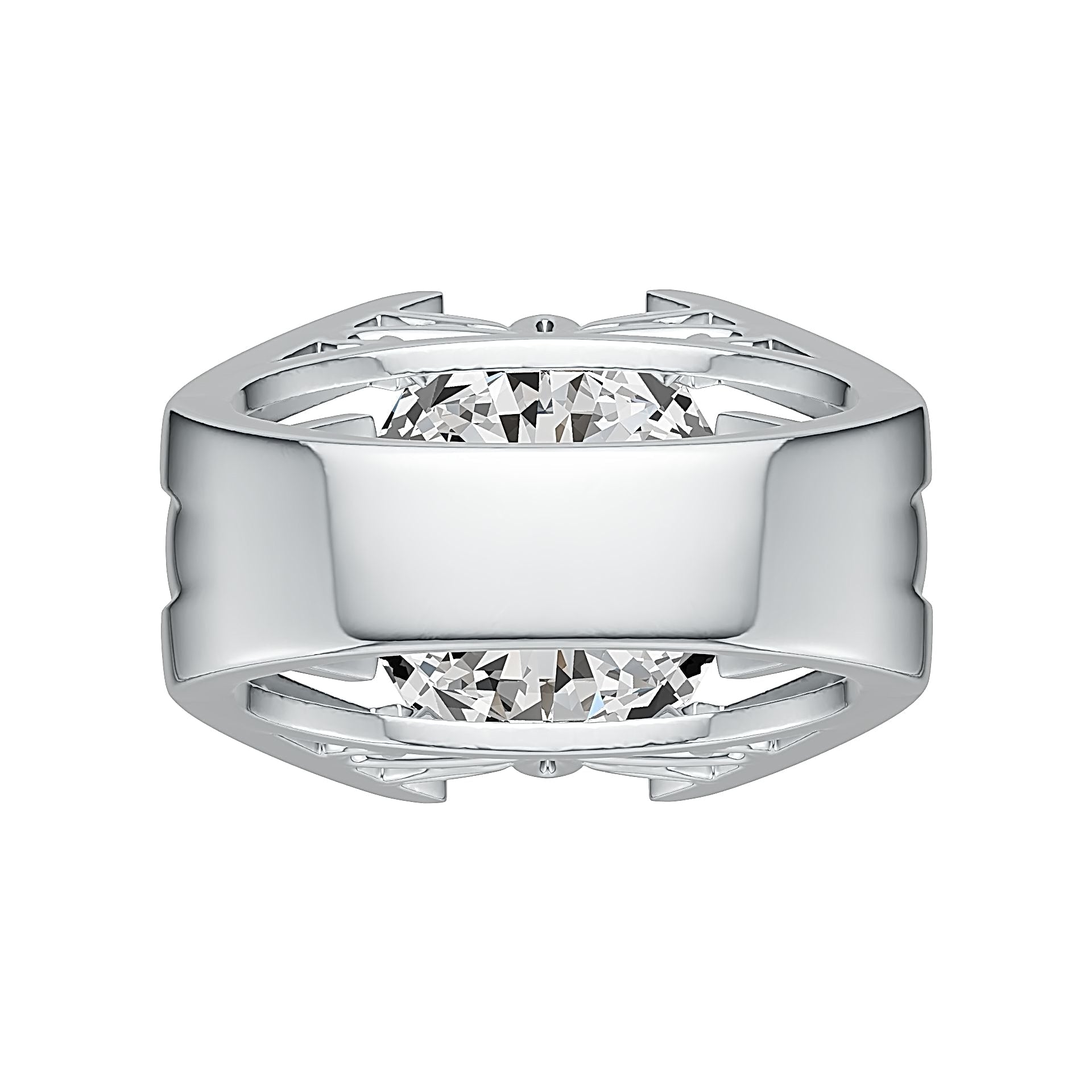 Sterling Silver Semi Mount Ring Setting Oval OV 15x13mm Split Shank Syzjewelry
