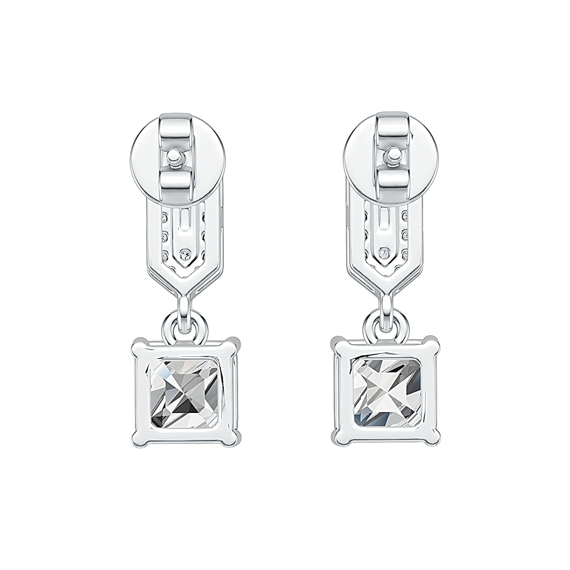 Sterling Silver Semi Mount Earrings Setting Emerald OCT 6X6mm DHJ