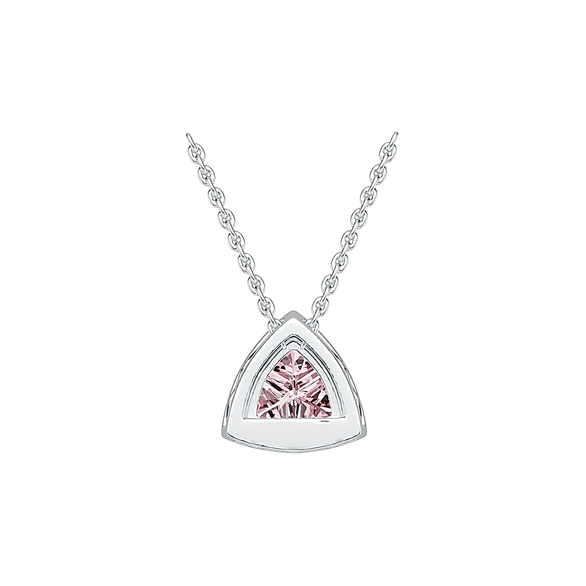 Sterling Silver Semi Mount Pendant Setting Trillion TRI 8x8mm Halo Syzjewelry