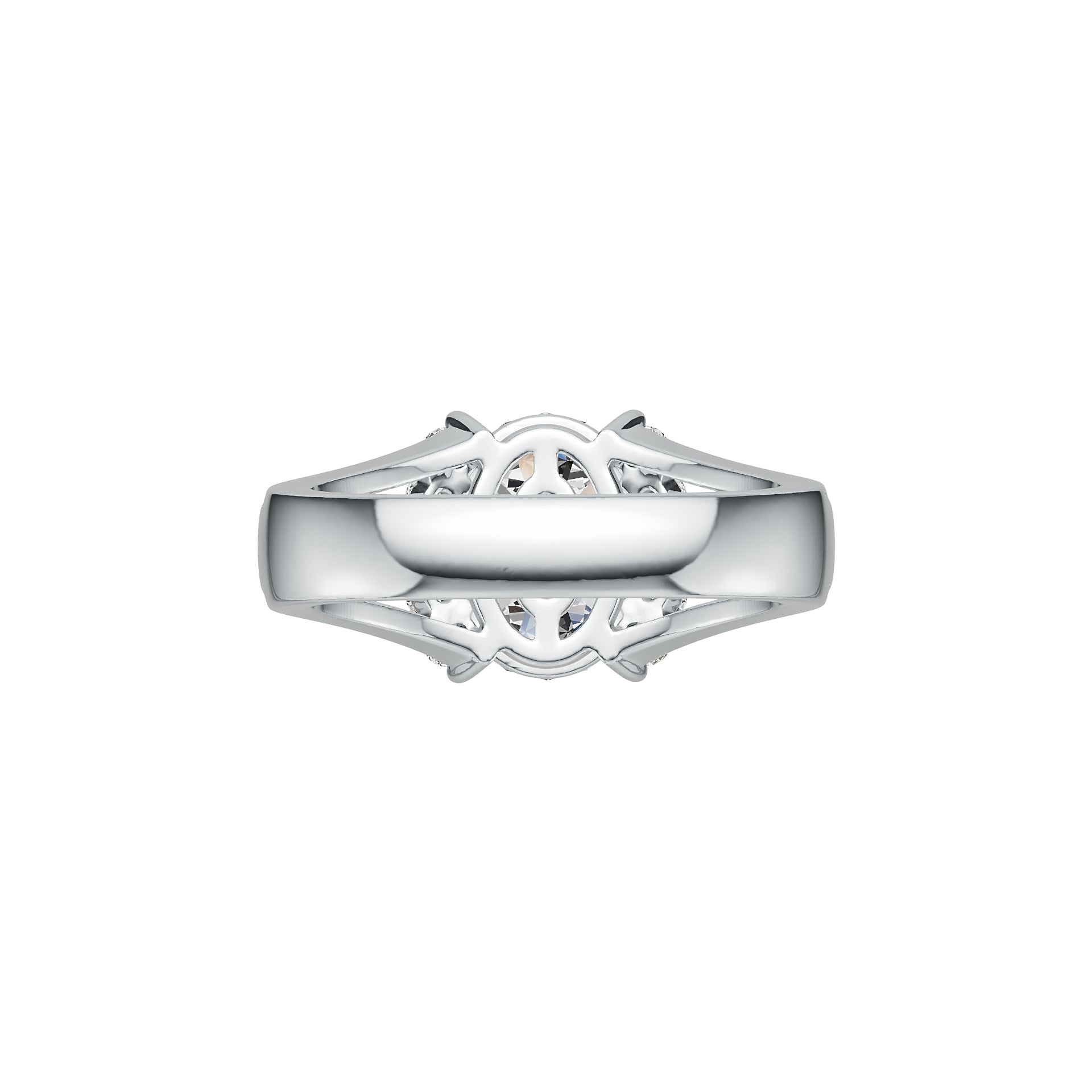 Sterling Silver Semi Mount Ring Setting Oval OV 10X8mm DHJ