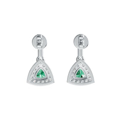 Sterling Silver Semi Mount Earrings Setting Trillion TL 4X4mm DHJ