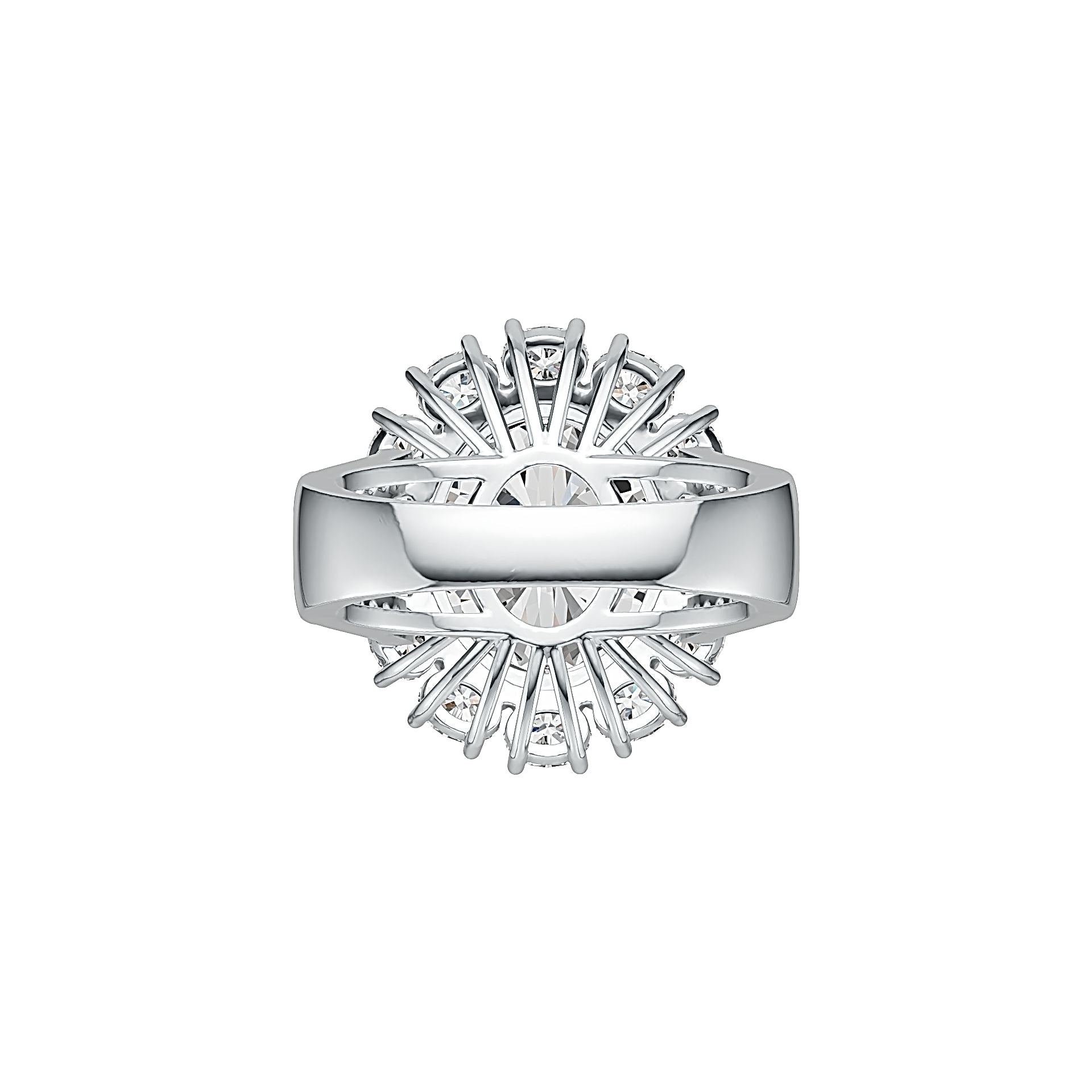 Sterling Silver Semi Mount Ring Setting Round RD 2.1mm Split Shank DHJ