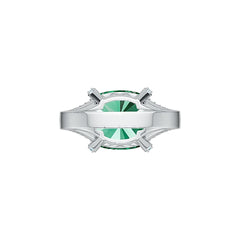 Sterling Silver Semi Mount Ring Setting Cushion CU 12X12MM TRI 6X5MM DHJ