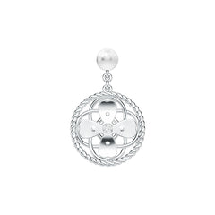 Sterling Silver Semi Mount Pendant Setting Round RD 6x6mm DHJ