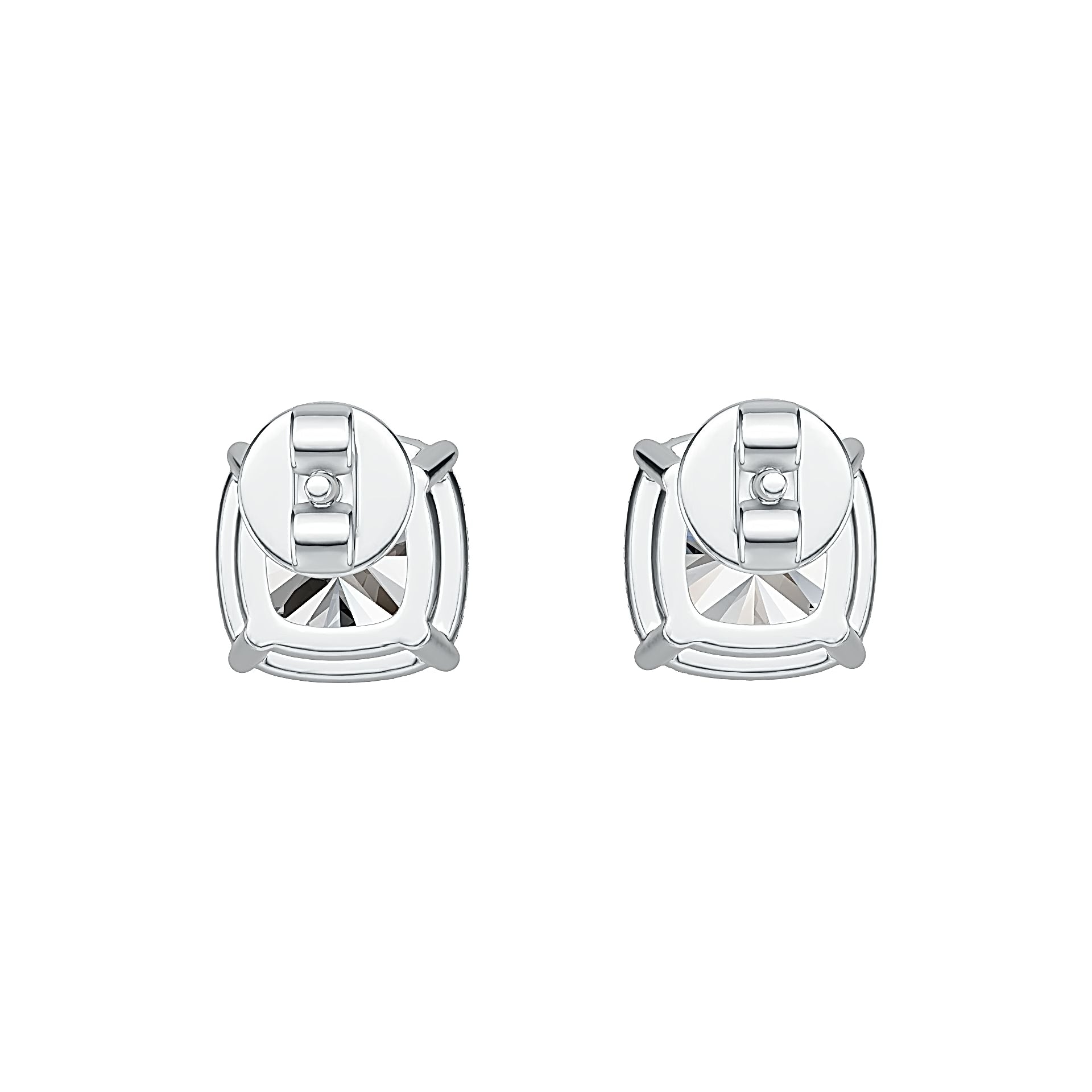 Sterling Silver Semi Mount Earrings Setting Cushion CU 8X8mm DHJ