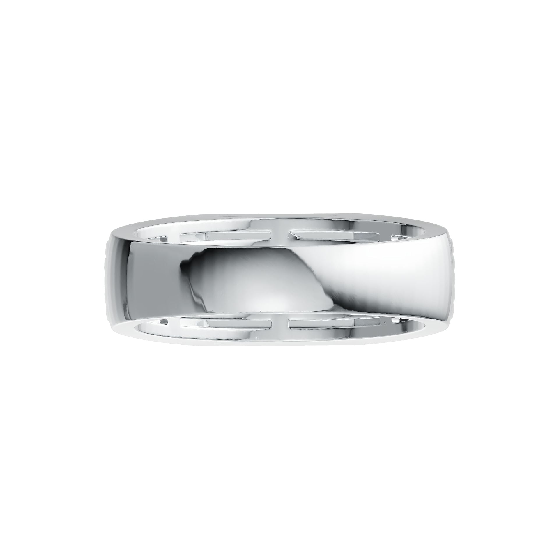 Sterling Silver Men's Semi Mount Ring Setting Princess Cut SQ 6.5x6.5 Bezel DHJ