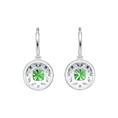 Sterling Silver Semi Mount Earrings Setting Cushion CU 6.5X6.5mm Halo DHJ