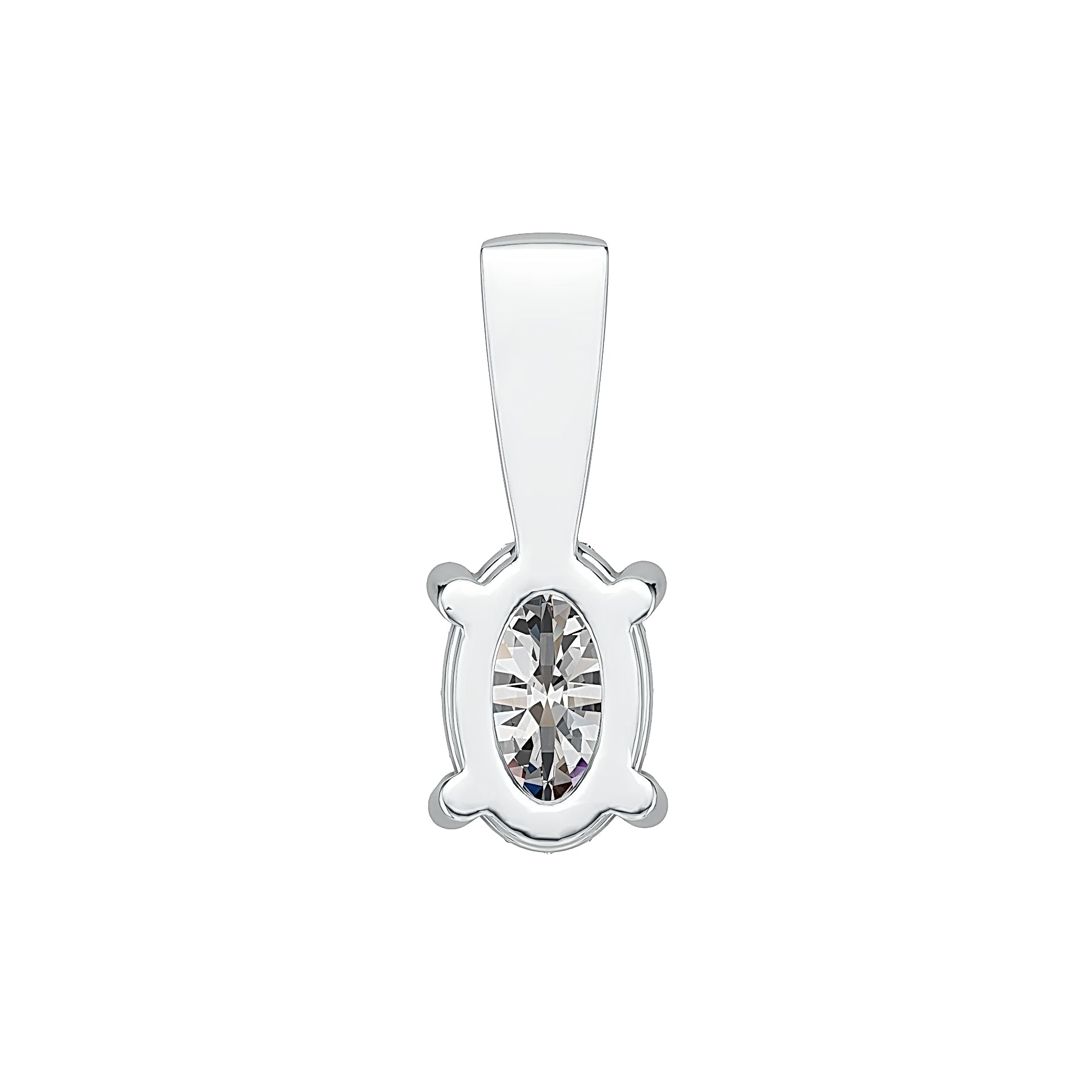Sterling Silver Semi Mount Pendant Setting Oval OV 6X4mm DHJ