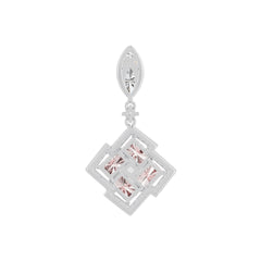 Sterling Silver Semi Mount Pendant Setting Emerald OCT 6X4mm MQ 8X4mm Syzjewelry