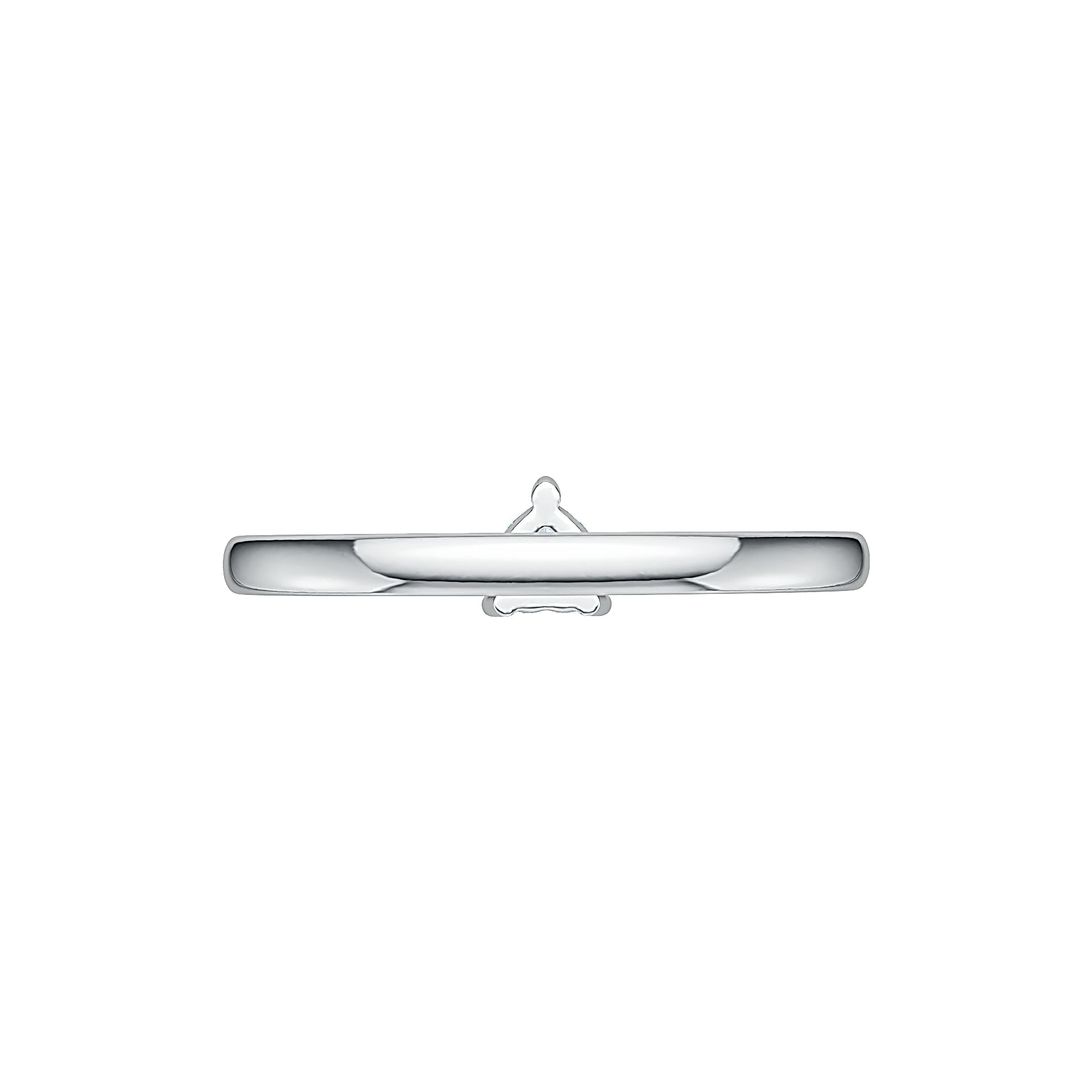 Silver ring with center heart setting
