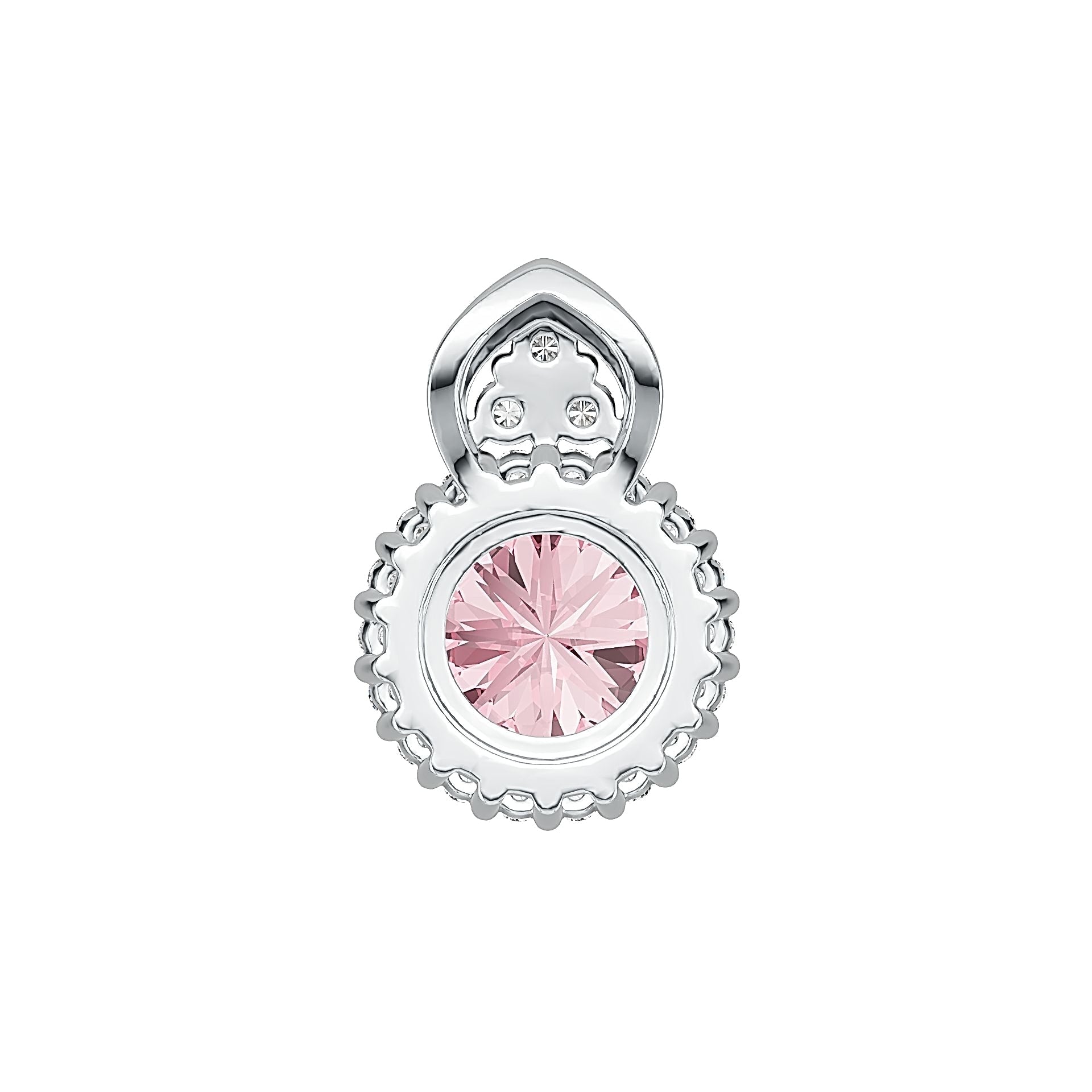 Sterling Silver Semi Mount Pendant Setting Round RD 8x8mm DHJ