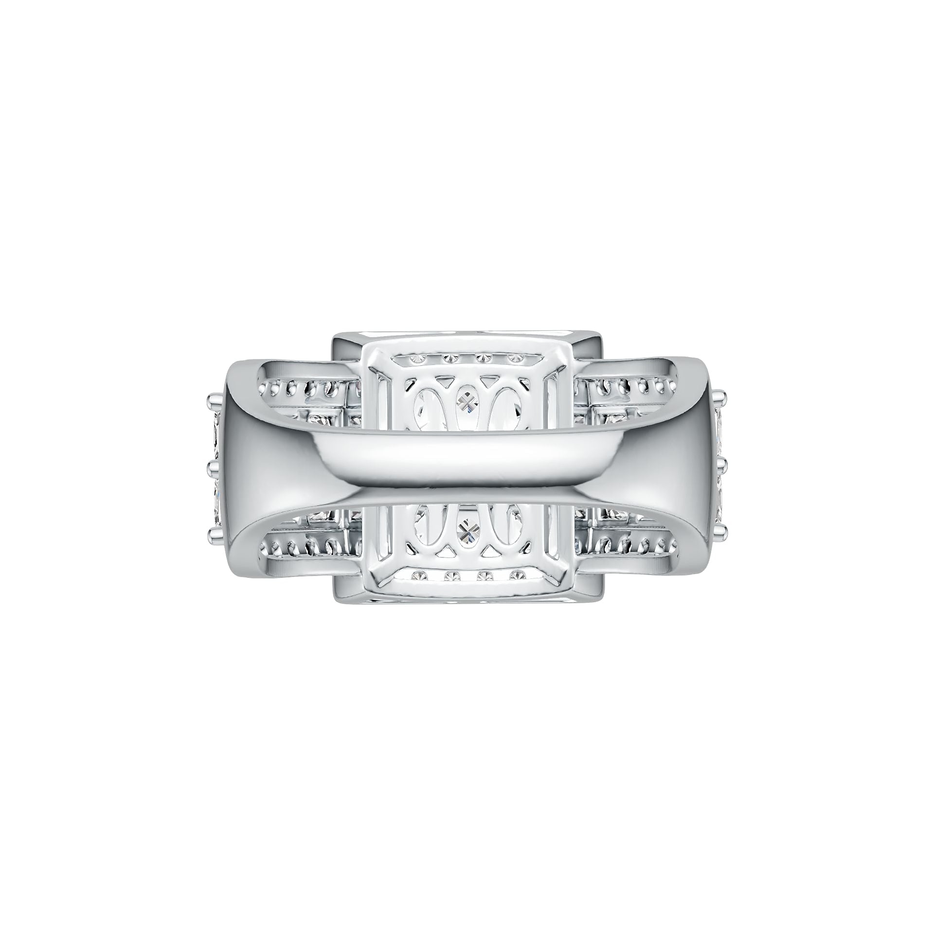 Sterling Silver Semi Mount Ring Setting Princess SQ 3X3mm DHJ