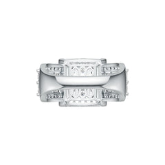 Sterling Silver Semi Mount Ring Setting Princess SQ 3X3mm DHJ