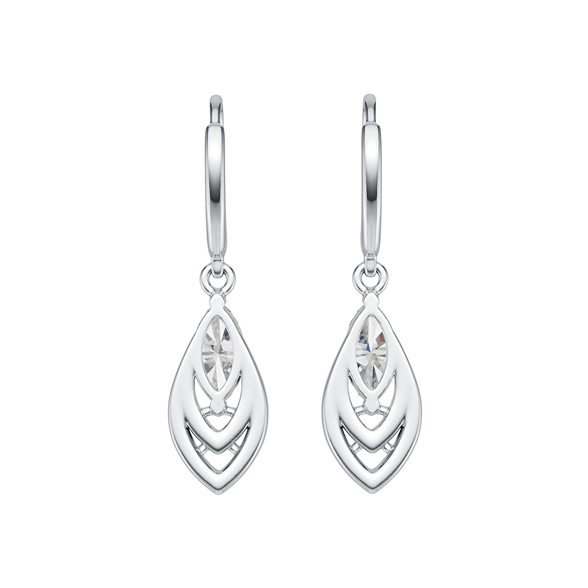 Sterling Silver Semi Mount Earrings Setting Marquise MQ 8X4mm DHJ
