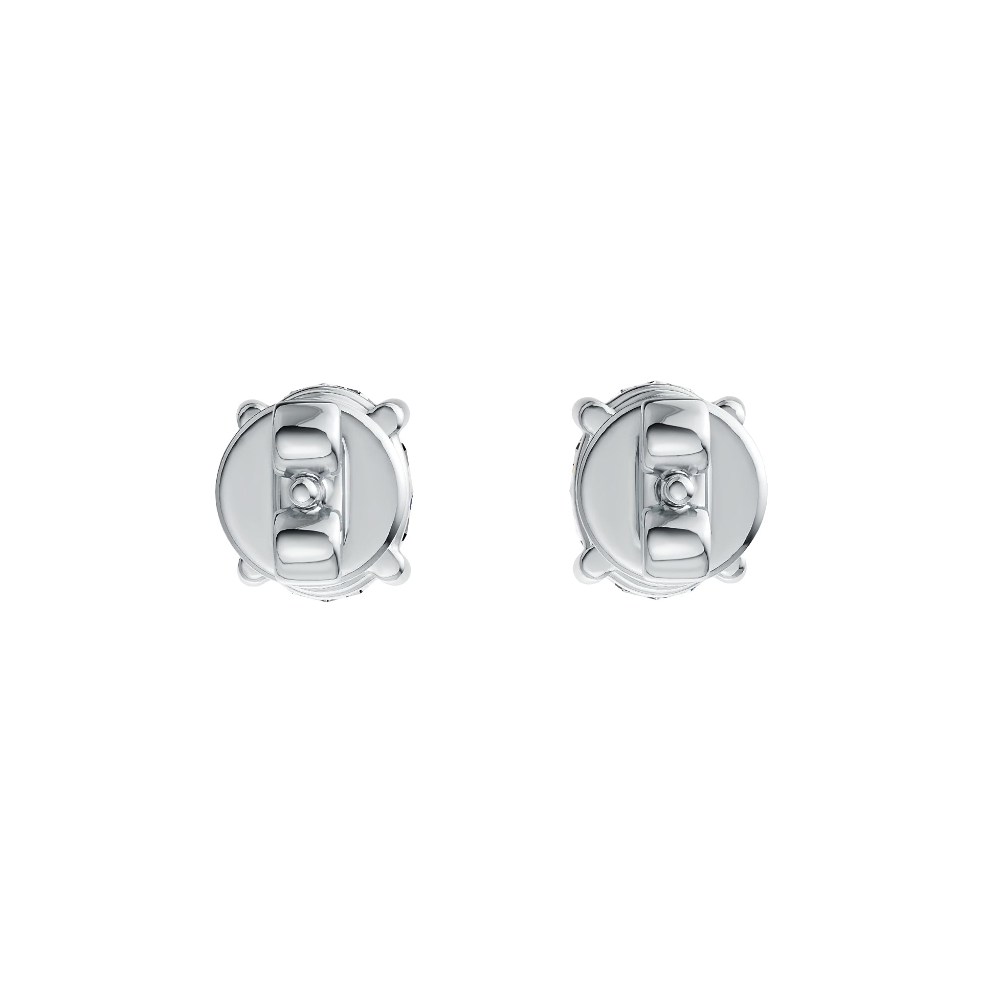 Sterling Silver Semi Mount Earrings Setting Oval OV 5X4mm Simple Stud DHJ