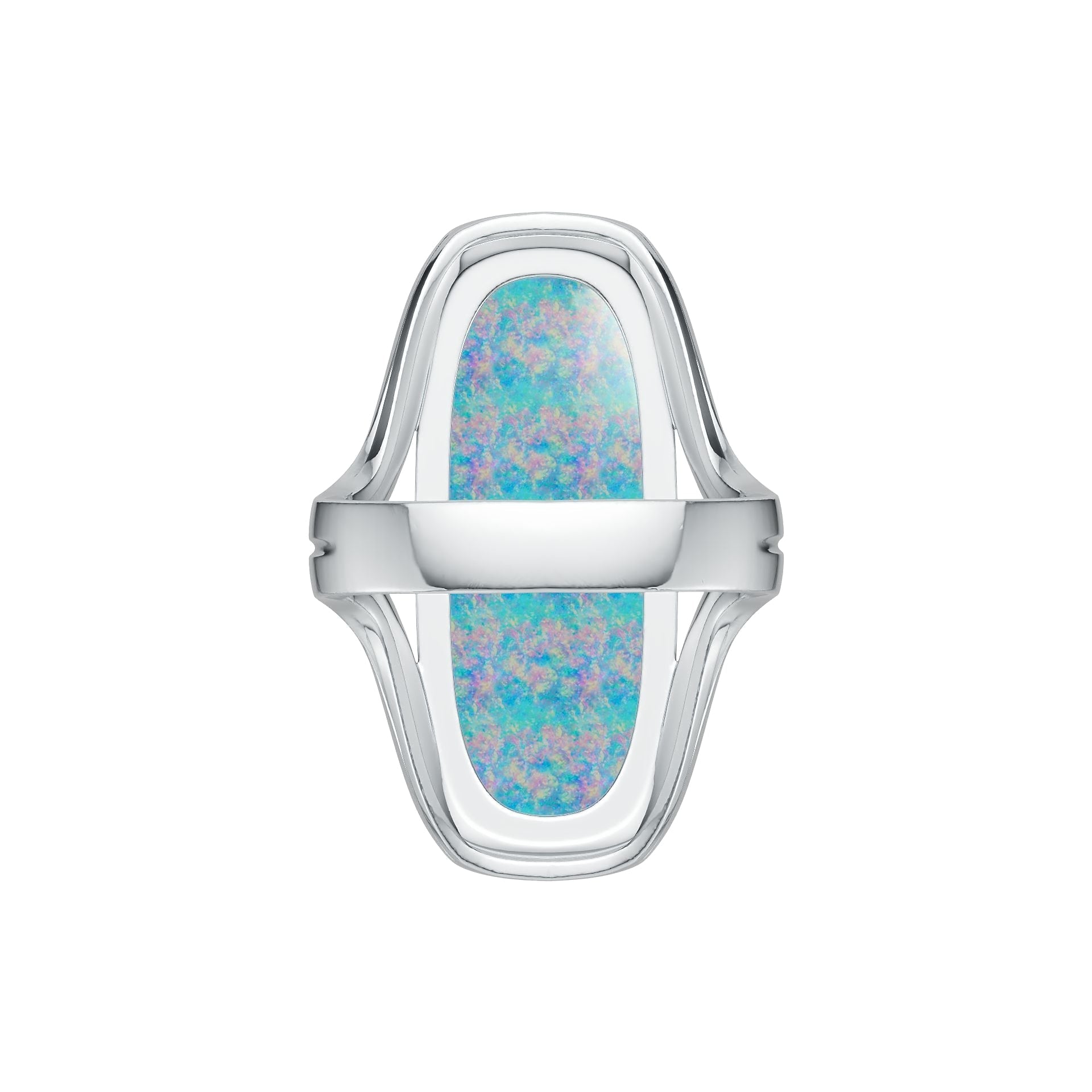 Sterling Silver Semi Mount Ring Setting Oval OV 25X10.3mm Cabochon DHJ