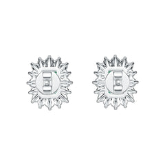 Sterling Silver Semi Mount Earrings Setting Emerald OCT 7X5mm Syzjewelry