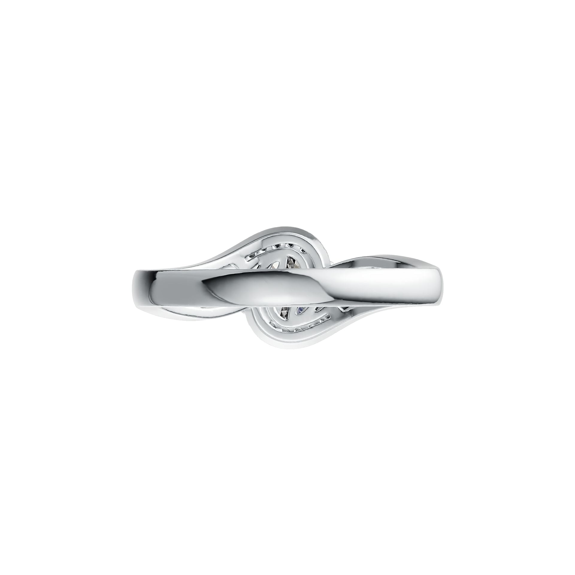 Sterling Silver Semi Mount Ring Setting Oval OV 7X5mm 3 Stones Bypass Ring DHJ