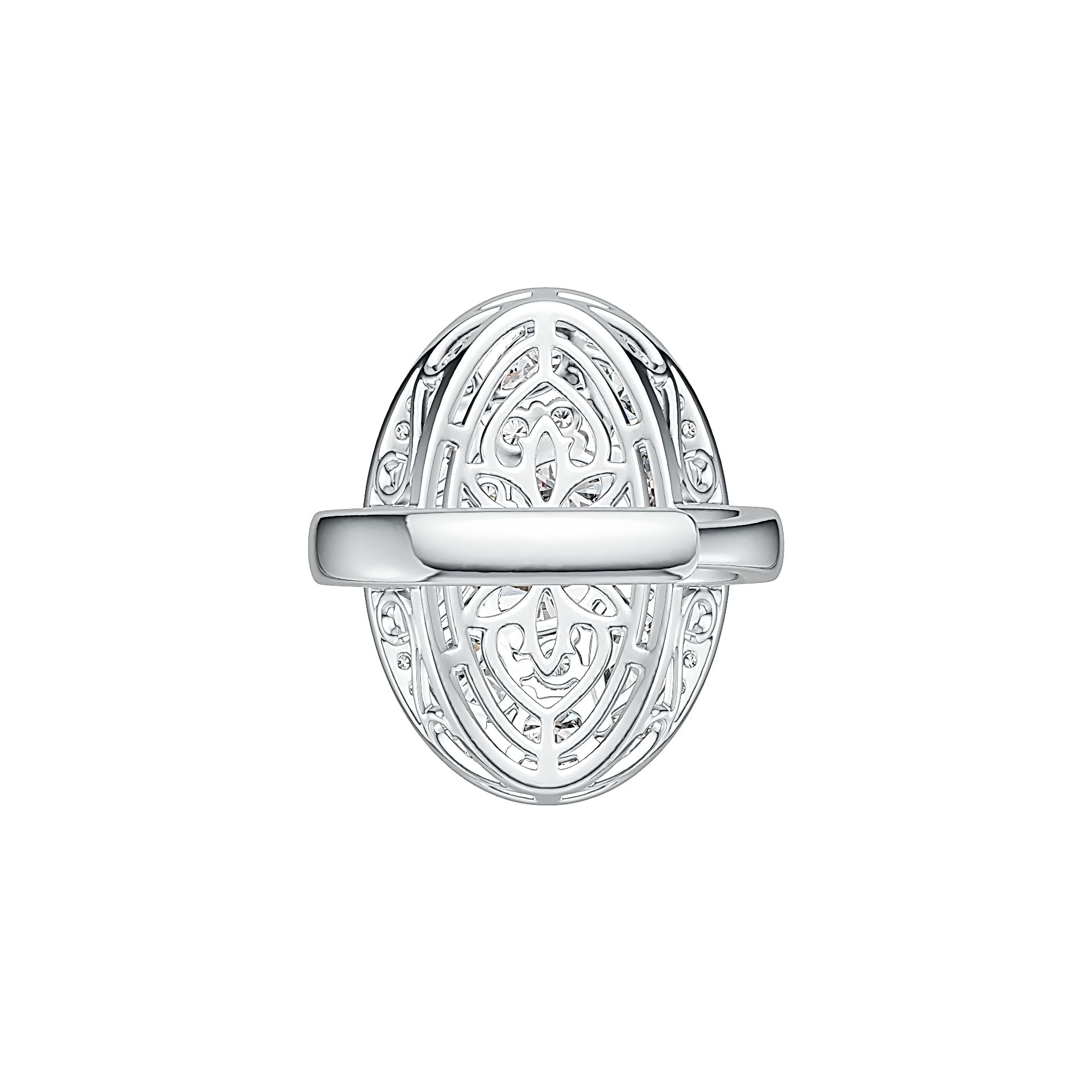 Sterling Silver Sterling Silver Semi Mount Ring Setting Oval OV 6X4mm PE 6X4mm Syzjewelry