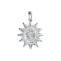 Sterling Silver Semi Mount Pendant Setting Oval OV 9X7mm DHJ