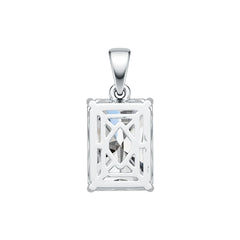 Sterling Silver Semi Mount Pendant Setting Emerald OCT 14X10mm DHJ