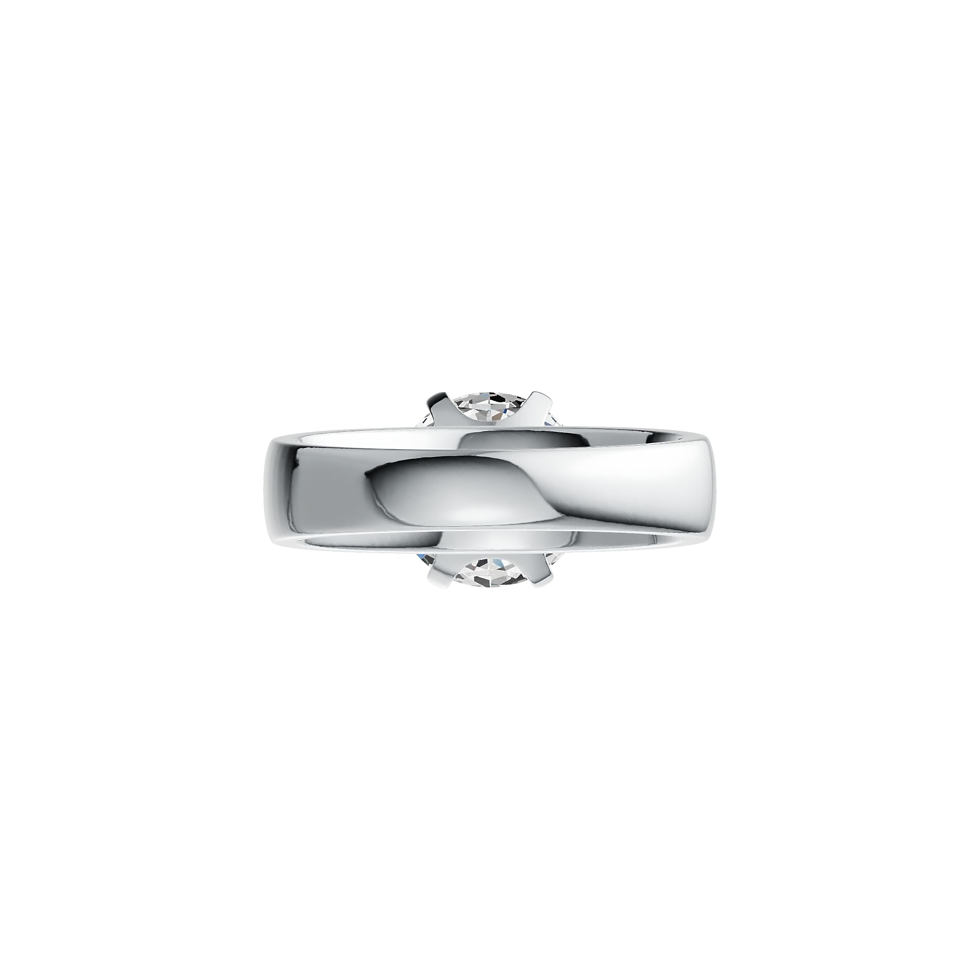 Sterling Silver Semi Mount Ring Setting Round RD 10x10mm DHJ