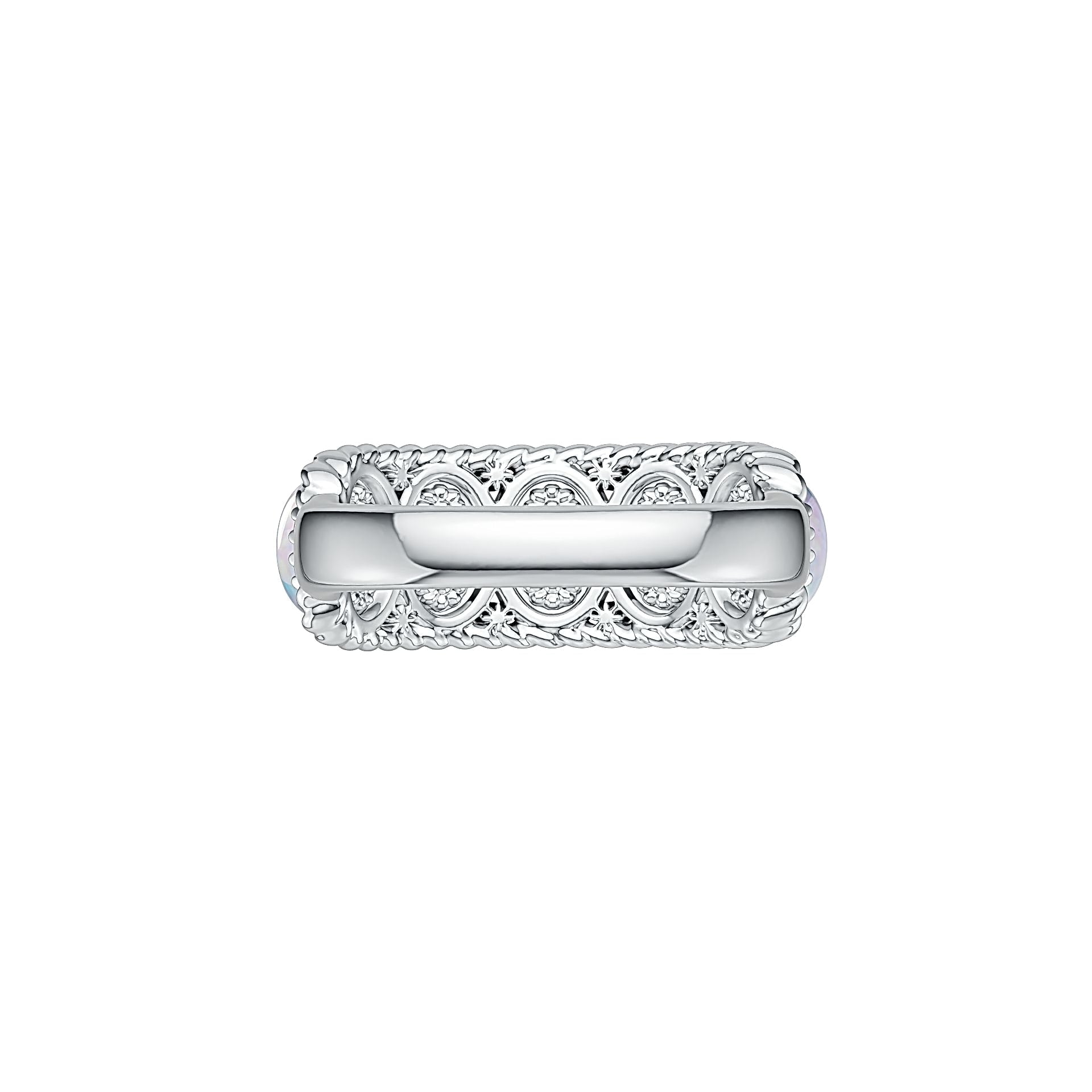Sterling Silver Semi Mount Ring Setting Oval OV 7X5mm Cabochon DHJ
