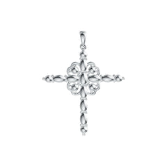 Sterling Silver Semi Mount Pendant Setting Oval OV 5x3mm RD 3x3mm DHJ