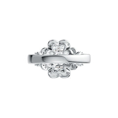 Sterling Silver Semi Mount Ring Setting Oval OV 5x3mm RD 4x4mm DHJ