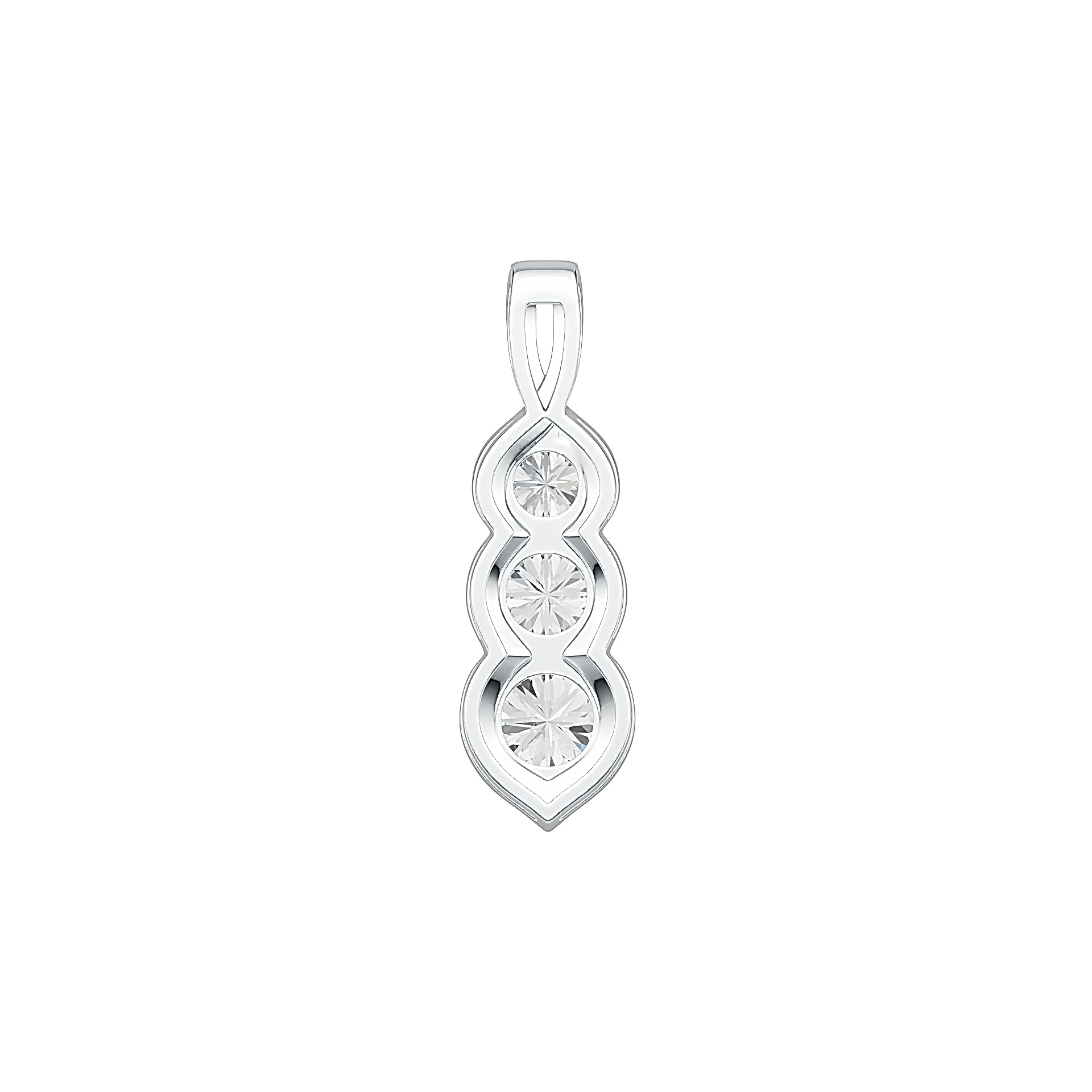 Sterling Silver Semi Mount Pendant Setting Round RD 8x8mm RD 7x7mm RD 6x6mm DHJ