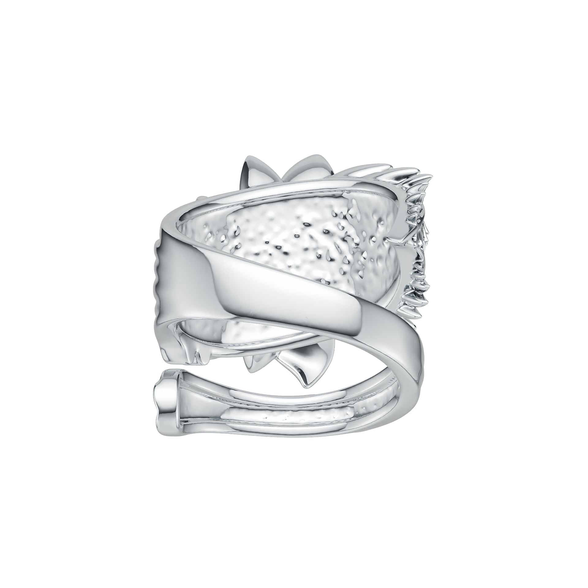 Sterling Silver Semi Mount Ring Setting Round RD 6x6-6.5mm Floral Theme DHJ