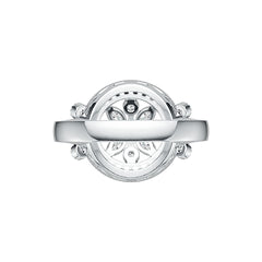 Sterling Silver Cluster Cocktail Ring with White Topaz or Moissanite DHJ