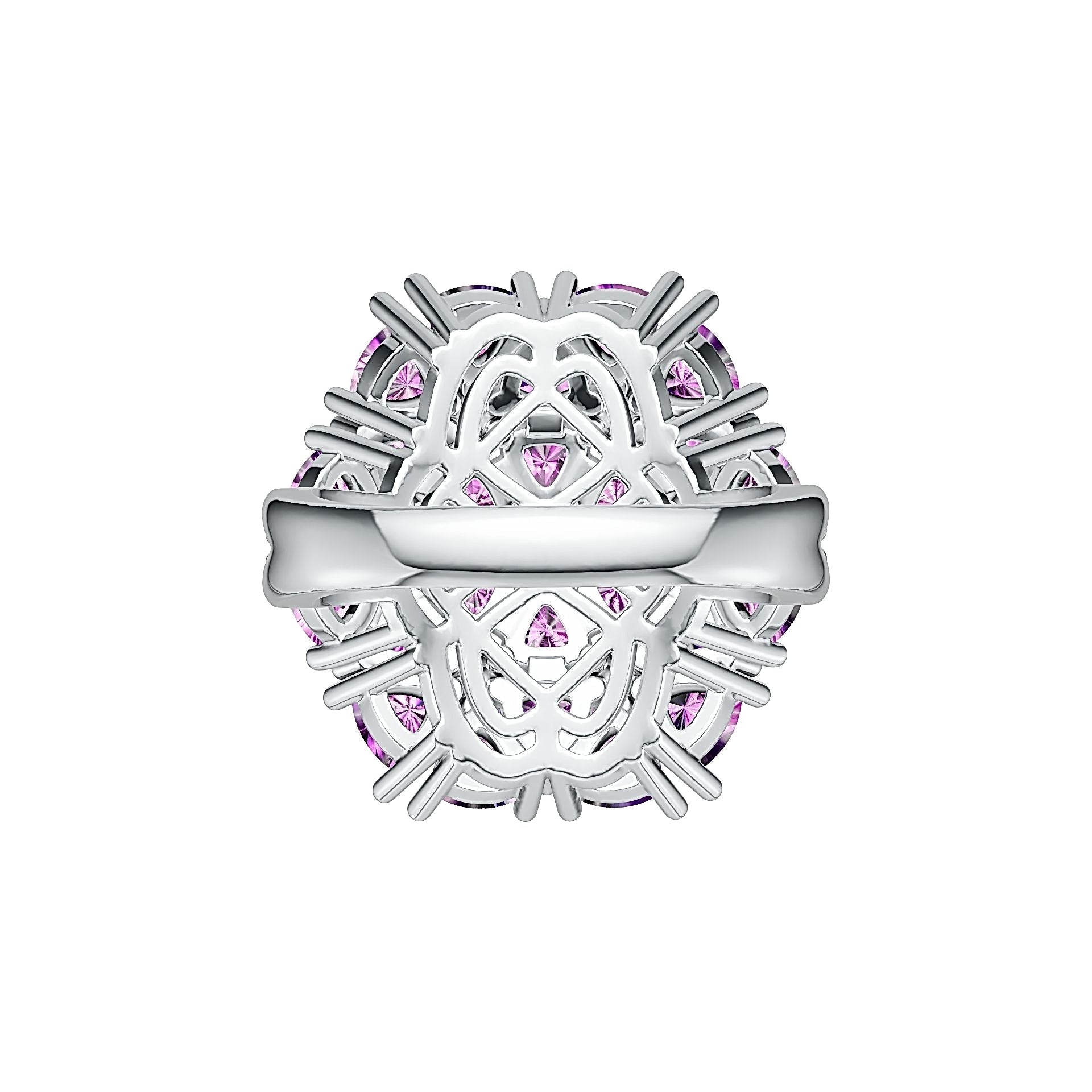 Sterling Silver Semi Mount Ring Setting Trillion TRI 4X4mm DHJ