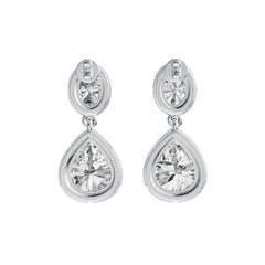 Sterling Silver Semi Mount Earrings Setting Pear PE 12X10mm OV 8X6mm DHJ