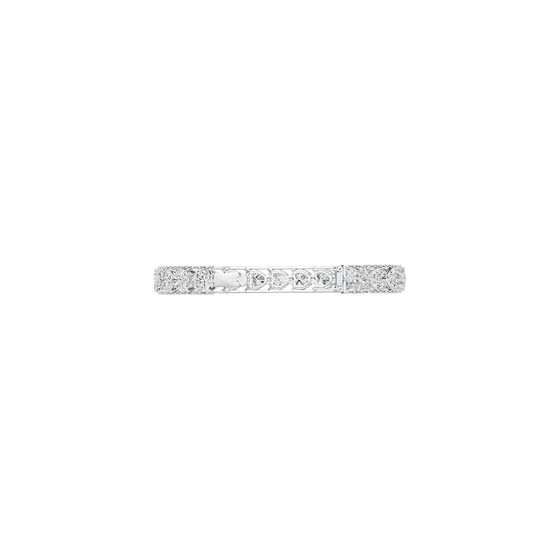 Sterling Silver Bracelet Semi Mount Setting Heart HT 8x8 Tennis Bracelet DHJ