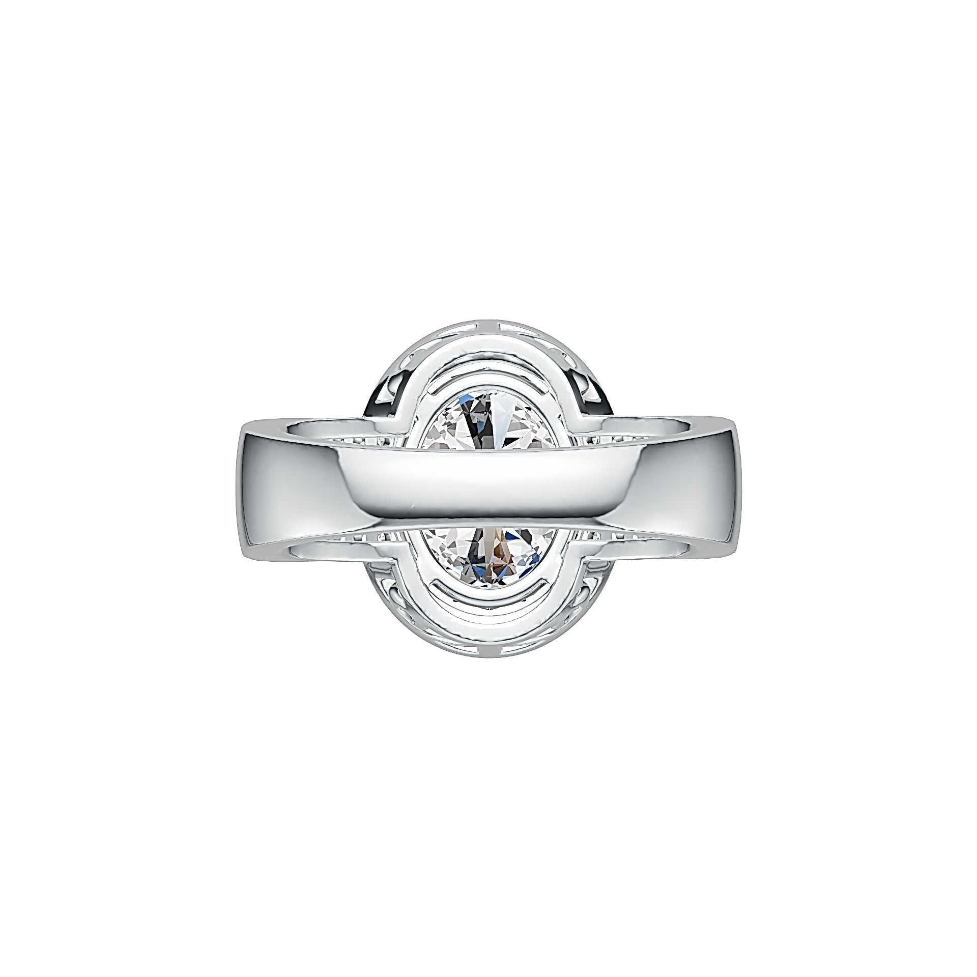 Sterling Silver Semi Mount Ring Setting Oval OV 10X8mm Halo DHJ