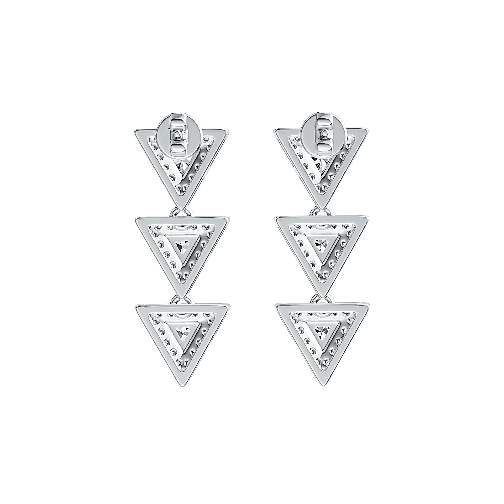 Sterling Silver Semi Mount Earrings Setting Trillion TR 5X5mm - Syzjewelry