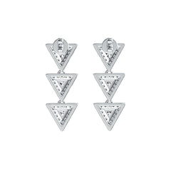 Sterling Silver Semi Mount Earrings Setting Trillion TR 5X5mm - Syzjewelry