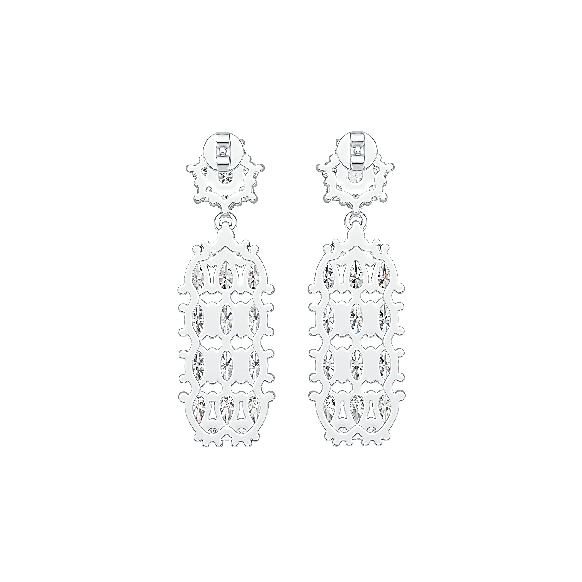 Sterling Silver Semi Mount Earrings Setting Oval OV 5X3mm PE 5X3mm - Syzjewelry
