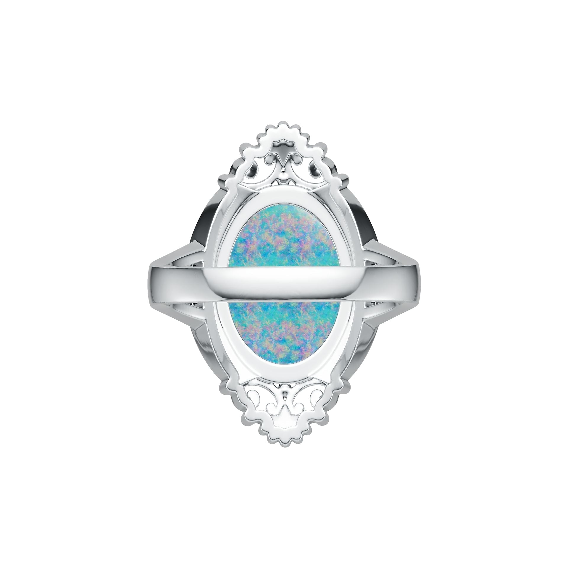 Sterling Silver Semi Mount Ring Setting Oval OV 16X12mm DHJ