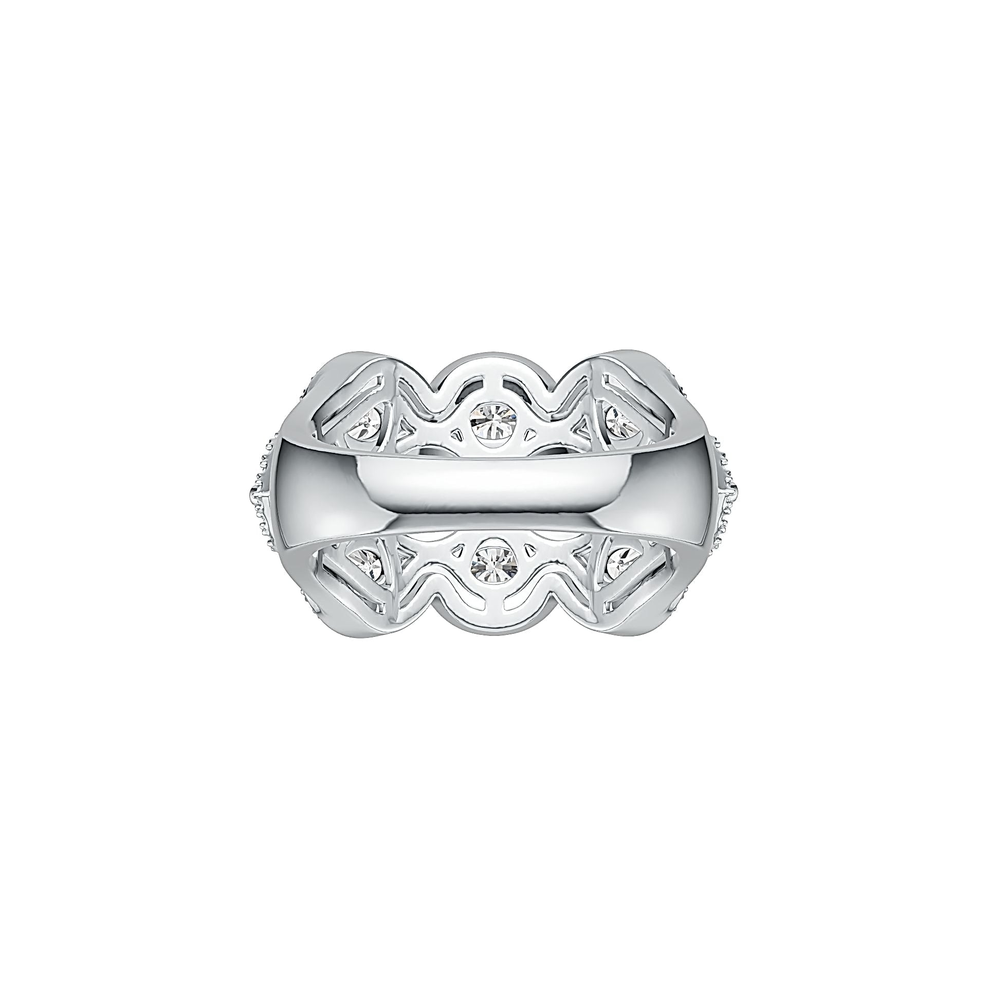 Sterling Silver Semi Mount Ring Setting Oval OV 4X3mm with White Topaz Twist Ring - Syzjewelry