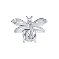 Sterling Silver Semi Mount Pendant Setting Oval OV 18X13mm Bee Theme DHJ