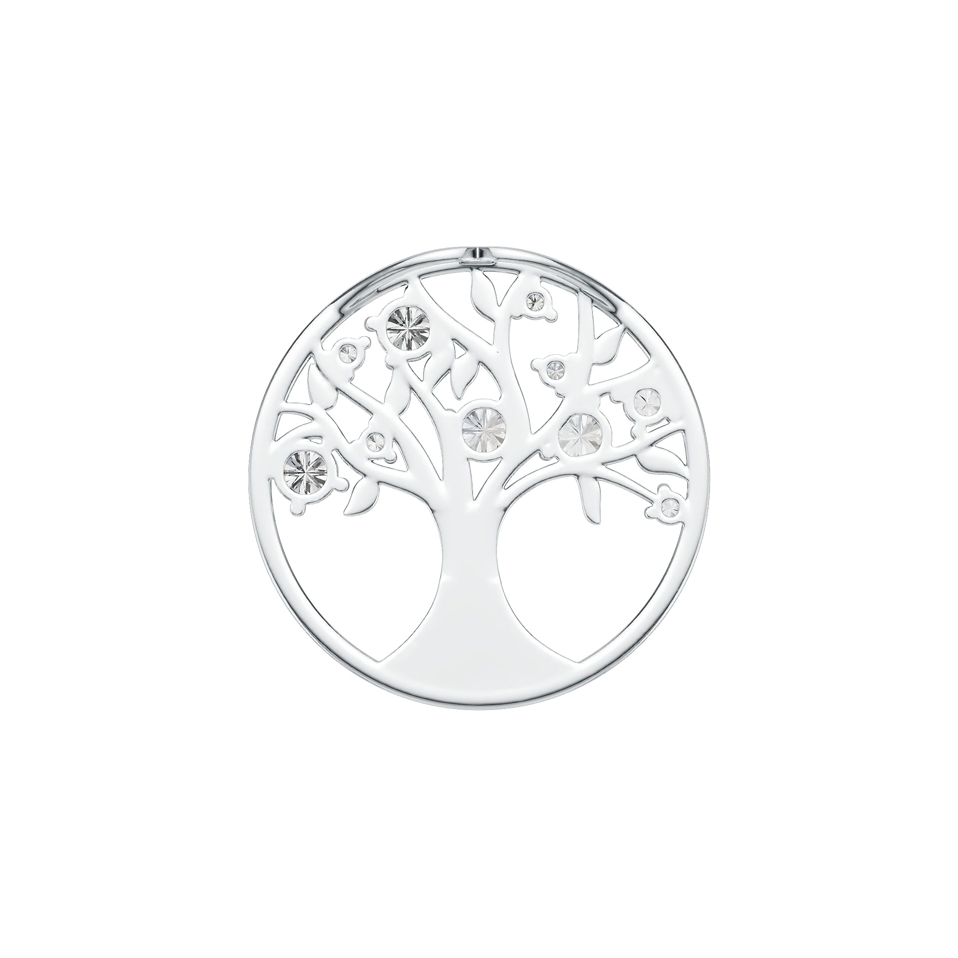 Sterling Silver Semi Mount Pendant Setting Round RD 4mm 3mm 2mm Tree Of Life Theme DHJ