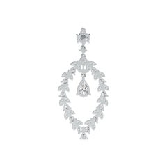 Sterling Silver Semi Mount Pendant Setting Pear PE 10X7mm DHJ