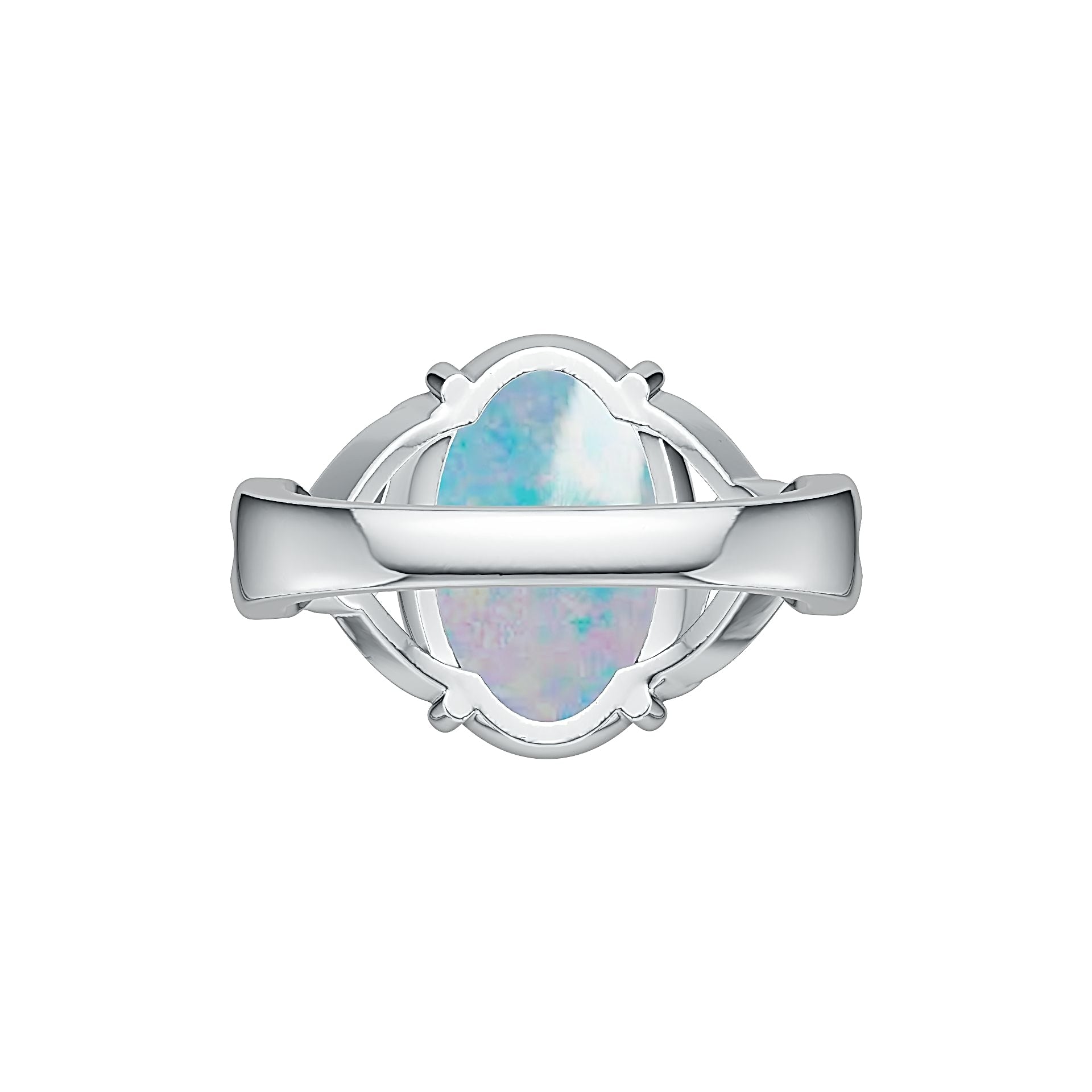 Sterling Silver Semi Mount Ring Setting Oval OV 17X12mm Cabochon DHJ